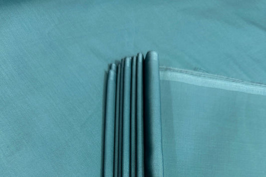 Yousaf Fabric Gold – Aqua Blue Wash & Wear